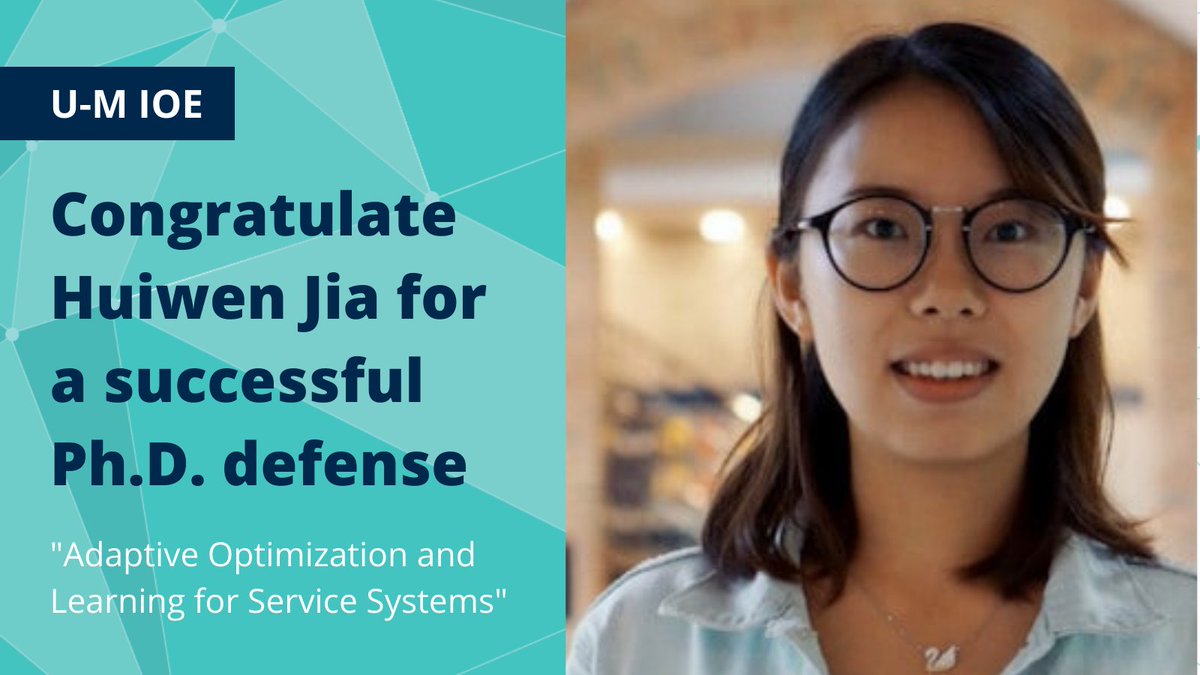 umichioe's tweet photo. @Huiwen18 has successfully passed her Ph.D. defense at #UMIOE! Let's get a round of applause for all of Huiwen's hard work 👏

Chairs: @SiqianShen and @shicongforever https://t.co/lVL7SnpneB