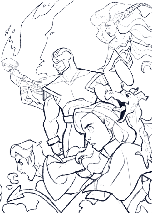 yay the sketch is done! 
finally a new art post😭 