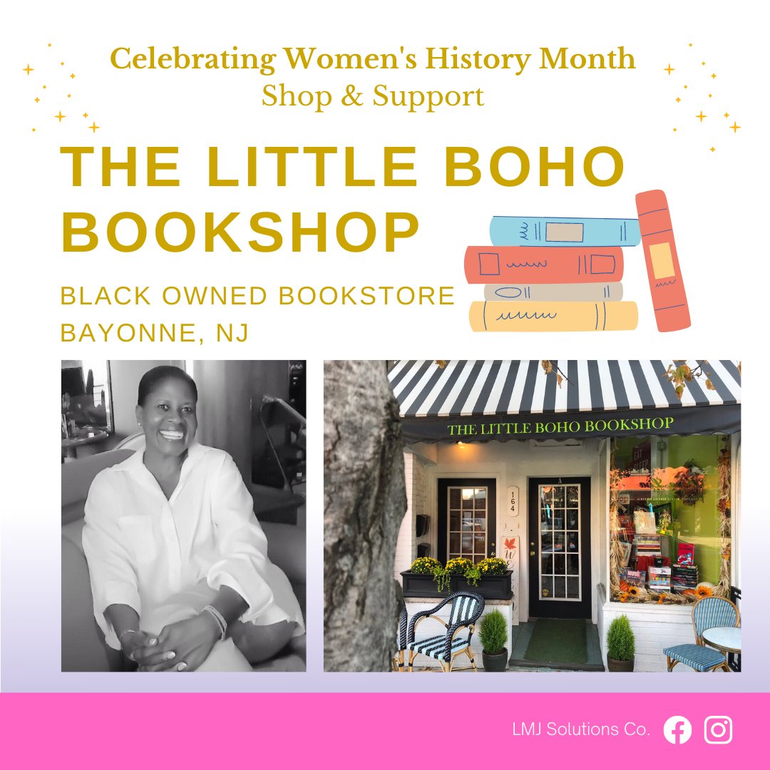 LMJSolutionsCo's tweet photo. Check out The Little Boho Bookshop! It opened in 2017 when founder Sandra Dear felt her beautiful city of Bayonne was missing an independent bookstore. Make this your happy place with a wide variety of books. Shop online: https://t.co/Pee8Ali19h or visit them in Bayonne! https://t.co/R9g3fOlYpX