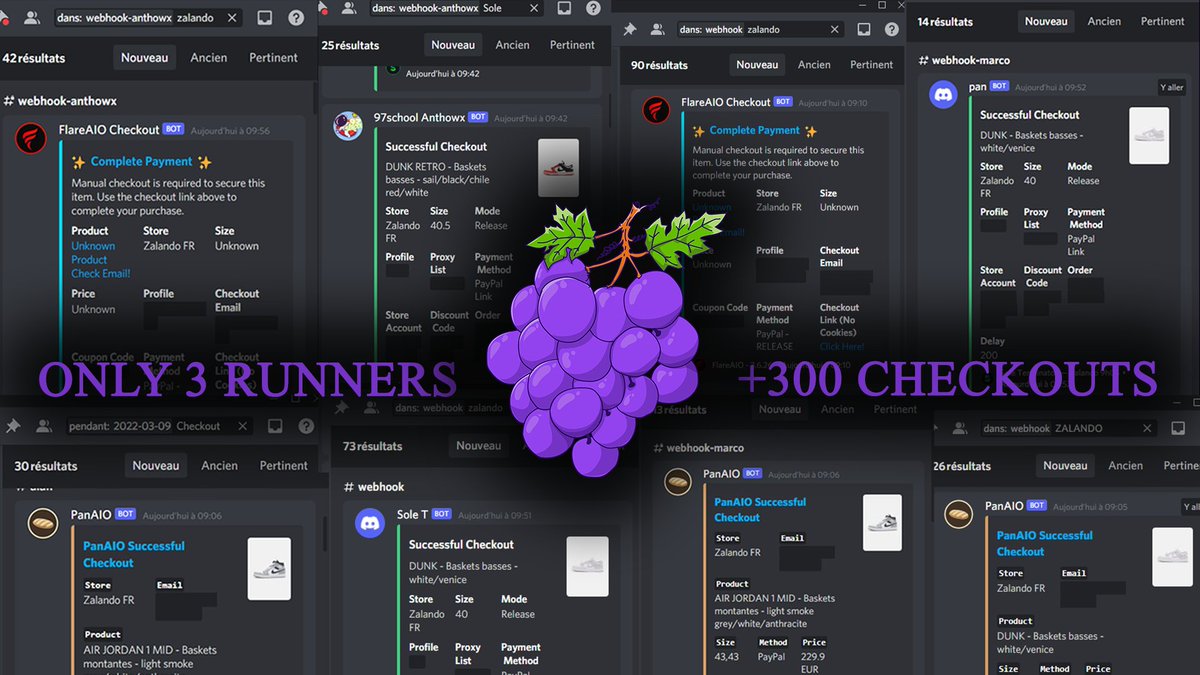 grape_aco's tweet photo. Hello guys we are opening our gates for 50 users only 🤖
We are an ACO group for Sneakers Random ressell and soon Veve 👀
You can see our success this morning on Zalando with only 3 runners. ✅
Grab your place in the group now! 🥳

https://t.co/4lsFTTGs8f https://t.co/cXsIBPGNpR