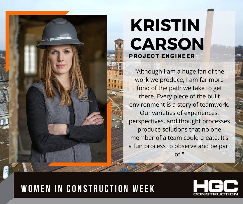 Kristin Carson is one of our Project Engineers, and has been/is currently an invaluable part of many of our iconic projects. #womeninconstructionweek2022