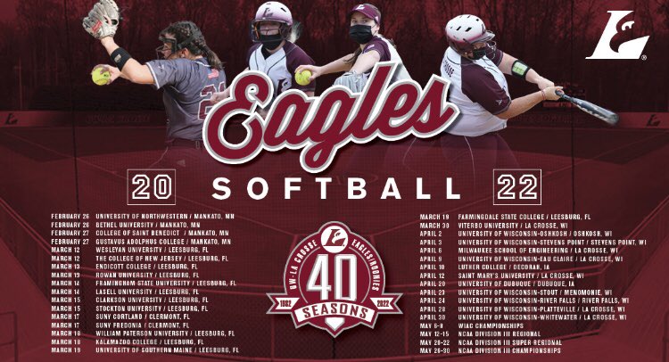 UWLSOFTBALL's tweet photo. Here’s an updated schedule of our games in FL! #TAKEBUS https://t.co/mXTWzkU8N2