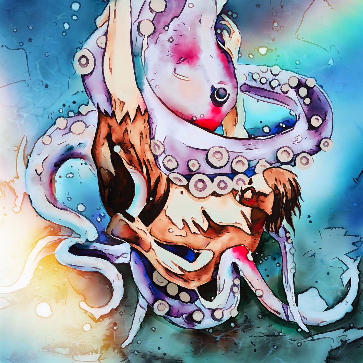 JamesColmer's tweet photo. Growing up on an island with a history of witchcraft and piracy, those tales always fascinated me. Now I’m reimagining those folk tales with a modern twist. I’m chuffed to showcase my 1/1 #nft collection so far on @foundation #NFTCommunity #nftart 🌈🐙🐶🧚‍♀️ https://t.co/vvF5ebqzVr https://t.co/lRYxx8SuO9
