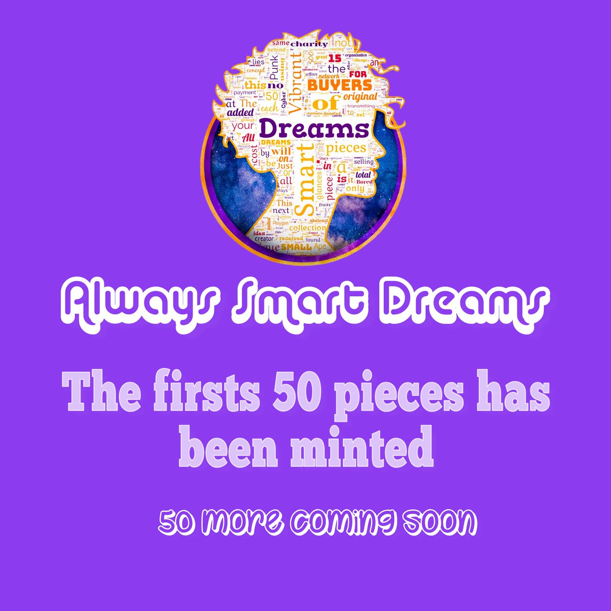 #nft #NFTCommunity #NFTartist #nfts #NFTCollection #nftcollectors #charity

The firsts 50 pieces has been minted.

50 more coming soon
