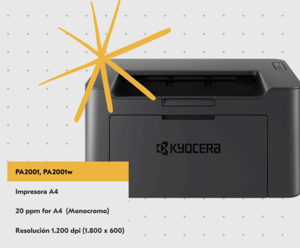 ofitronic_sis's tweet photo. Nuevos #impresoras @KYOCERA_DS_ES modelos #P2001 y #P2001w
Láser monocromo a4
Nacidas para imprimir https://t.co/UkgBWRd2Bx
