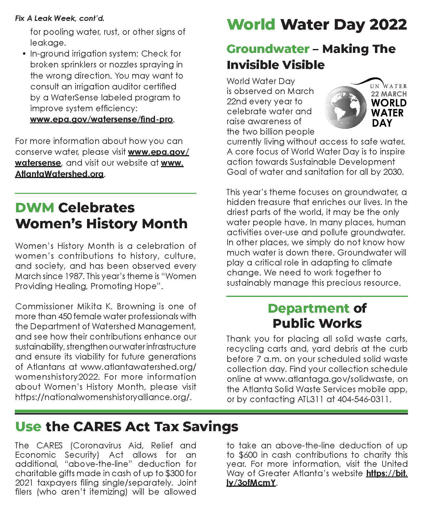 Atlanta Watershed on Twitter "It's March ATL! Are you ready to chase down leaks during the EPA