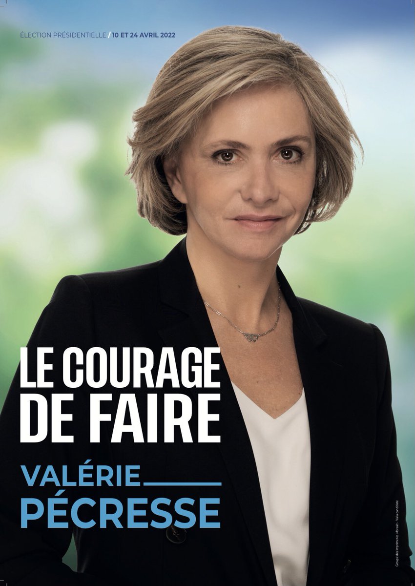 ChauveauA's tweet photo. Document @Europe1 : Valérie Pécresse dévoile sa nouvelle affiche de campagne https://t.co/MfT5K0uebA