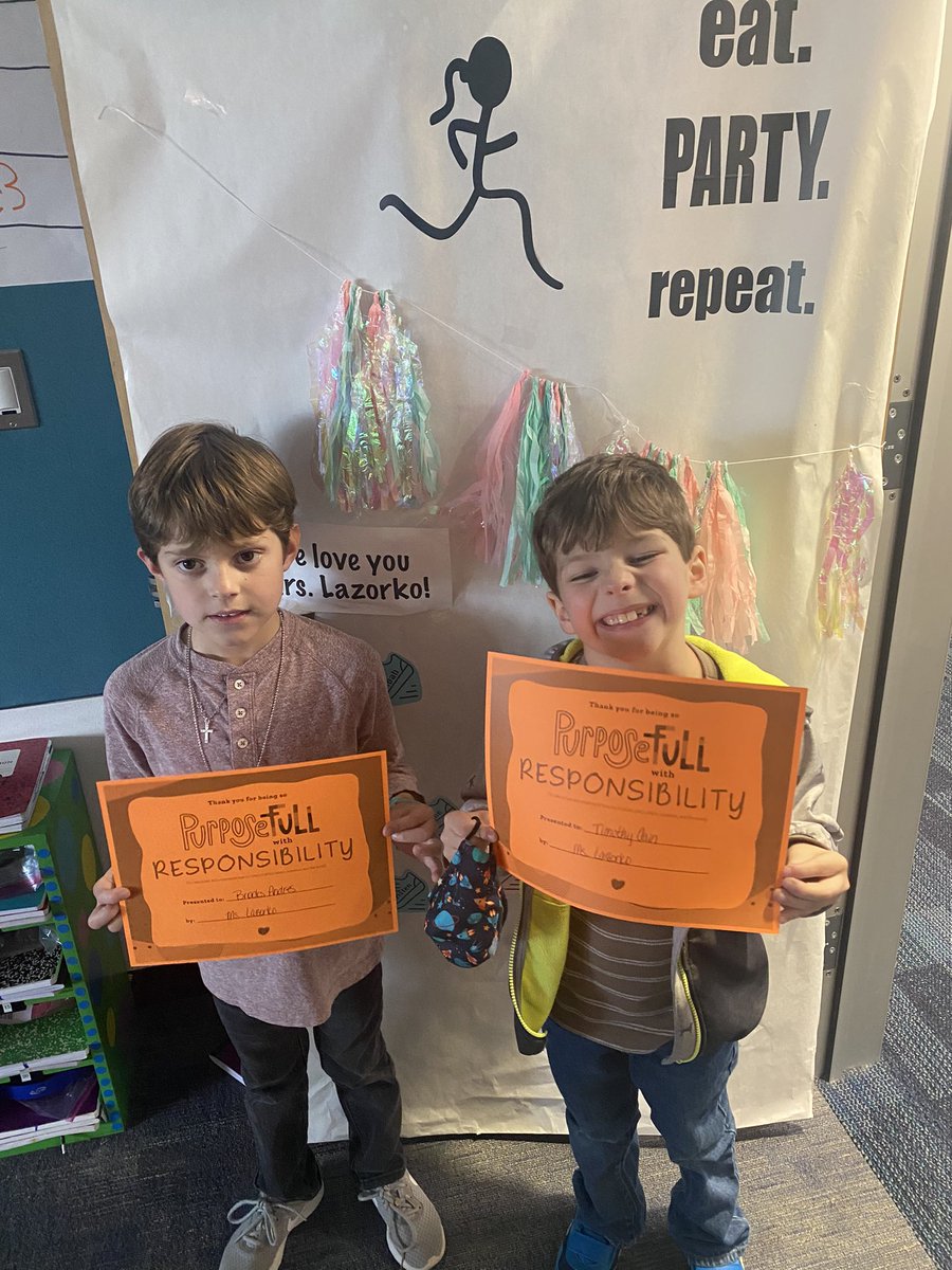 These bengals earned an award for being so responsible in class! I am so proud of them! They are always working hard! #bengalpride