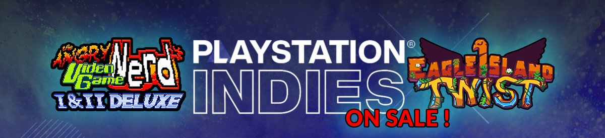 ScreenwaveGames's tweet image. AND... we are part of the @PlayStation Indies Sale - from now to March 23rd get UP TO 50% OFF AVGN I &amp;amp; 2 Deluxe &amp;amp; Eagle Island Twist!

#indiegames #indiegamedev #PlayStation