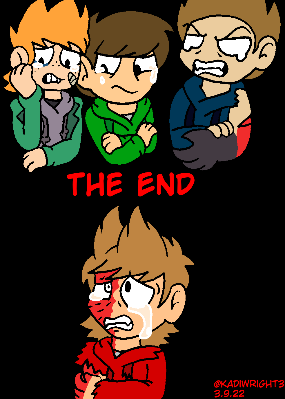 tEaL on X: I'm guilty. anyone else, too? - : #Eddsworld Character:  Matt, Tom, Tord, Edd Artstyle: Eddsworld - It's a redraw of a frame in The  End  / X