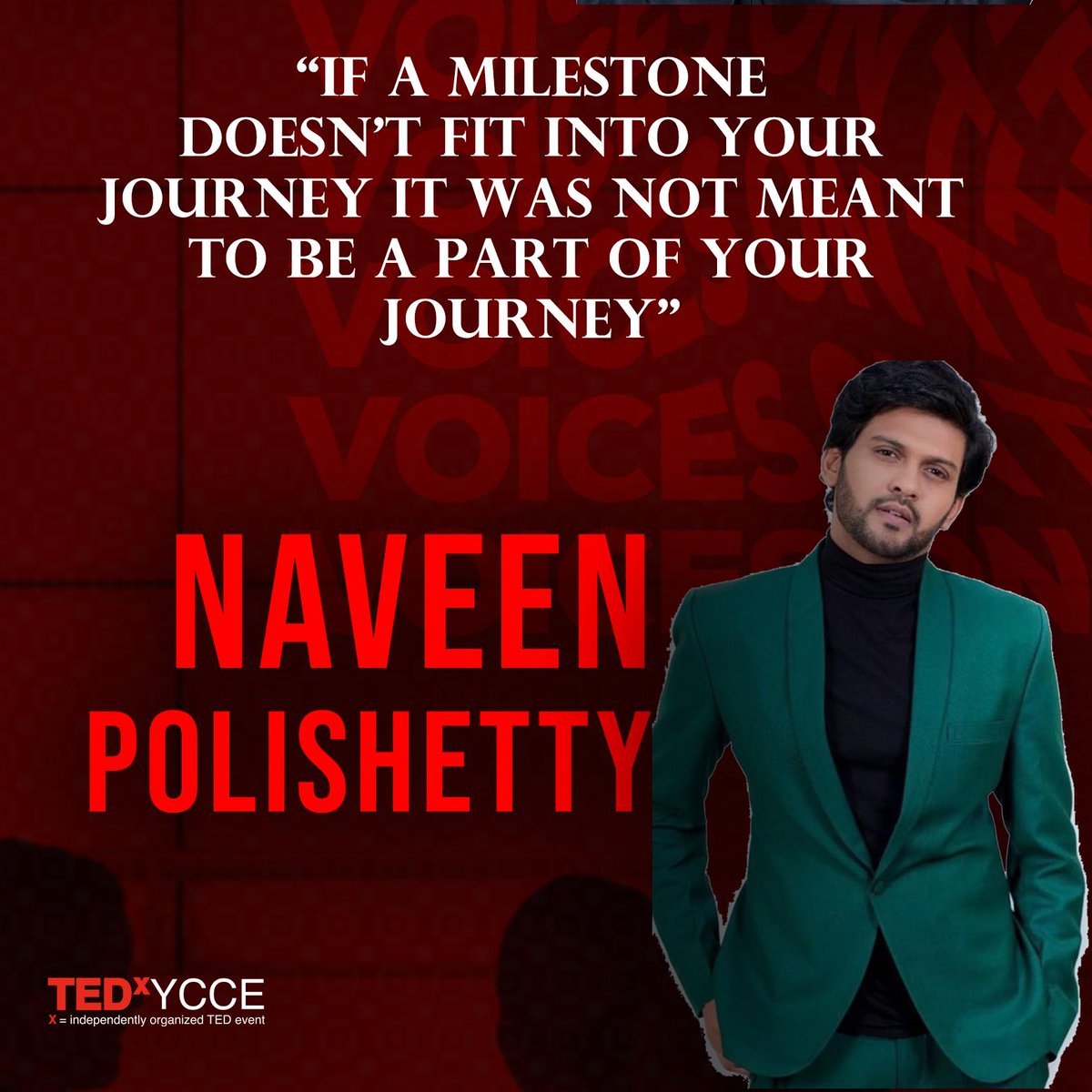 tedxycce's tweet photo. "𝙸𝙵 𝙰 𝙼𝙸𝙻𝙴𝚂𝚃𝙾𝙽𝙴 𝙳𝙾𝙴𝚂𝙽'𝚃 𝙵𝙸𝚃 𝙸𝙽𝚃𝙾 𝚈𝙾𝚄𝚁 𝙹𝙾𝚄𝚁𝙽𝙴𝚈 𝙸𝚃 𝚆𝙰𝚂 𝙽𝙾𝚃 𝙼𝙴𝙰𝙽𝚃 𝚃𝙾 𝙱𝙴 𝙰 𝙿𝙰𝚁𝚃 𝙾𝙵 𝚈𝙾𝚄𝚁 𝙹𝙾𝚄𝚁𝙽𝙴𝚈"
~ 𝙽𝙰𝚅𝙴𝙴𝙽 𝙿𝙾𝙻𝙸𝚂𝙷𝙴𝚃𝚃𝚈

#tedxycce #ted #tedx #tedtalks #tedxtalks #tedxtalk #talk #voicesontheverg https://t.co/FABaNpEYTF