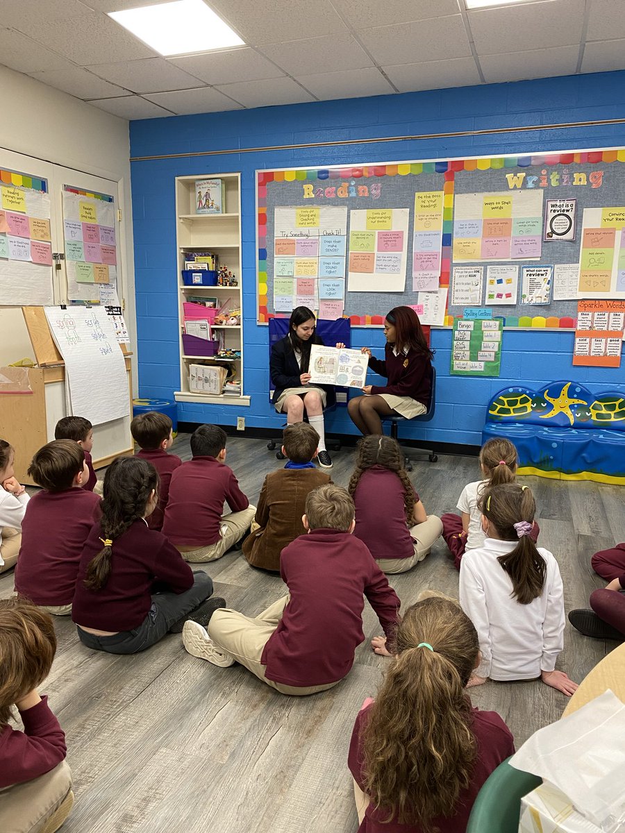 Thanks GraceAnn and Julianna for reading us a story for Women’s History Month! #grade1 #womenshistory