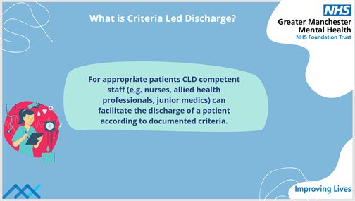 beckybettybilly's tweet photo. Day 3 and Salford are winning at the #GMMHPerfectWeek. Todays training focusing on Meadowbrook’s Criteria Led Discharge pathway. Connecting Inpt and Community colleagues in a terrific session. Thinking about the patient journey to ensure timely and recovery focused discharge 👍🏻 https://t.co/1LbM64SFgx