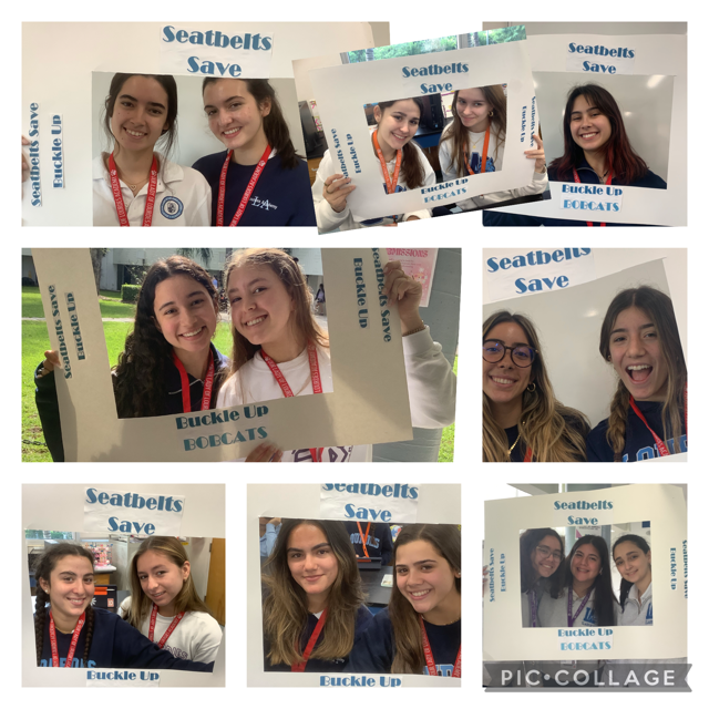stemolla's tweet photo. SADD club students @LourdesBobcats encourage the OLLA community to take the pledge and wear their seatbelt at all times. Please make the pledge at https://t.co/xkcYpGSq0B
#seatbelts save #NOYS https://t.co/ferwF42uFL