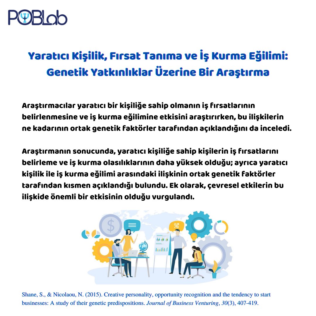 poblab_info's tweet photo. Yaratıcı Kişilik, Fırsat Tanıma ve İş Kurma Eğilimi: Genetik Yatkınlıklar Üzerine Bir Araştırma

@MEFPsychology https://t.co/rrWAPJ0dwv
