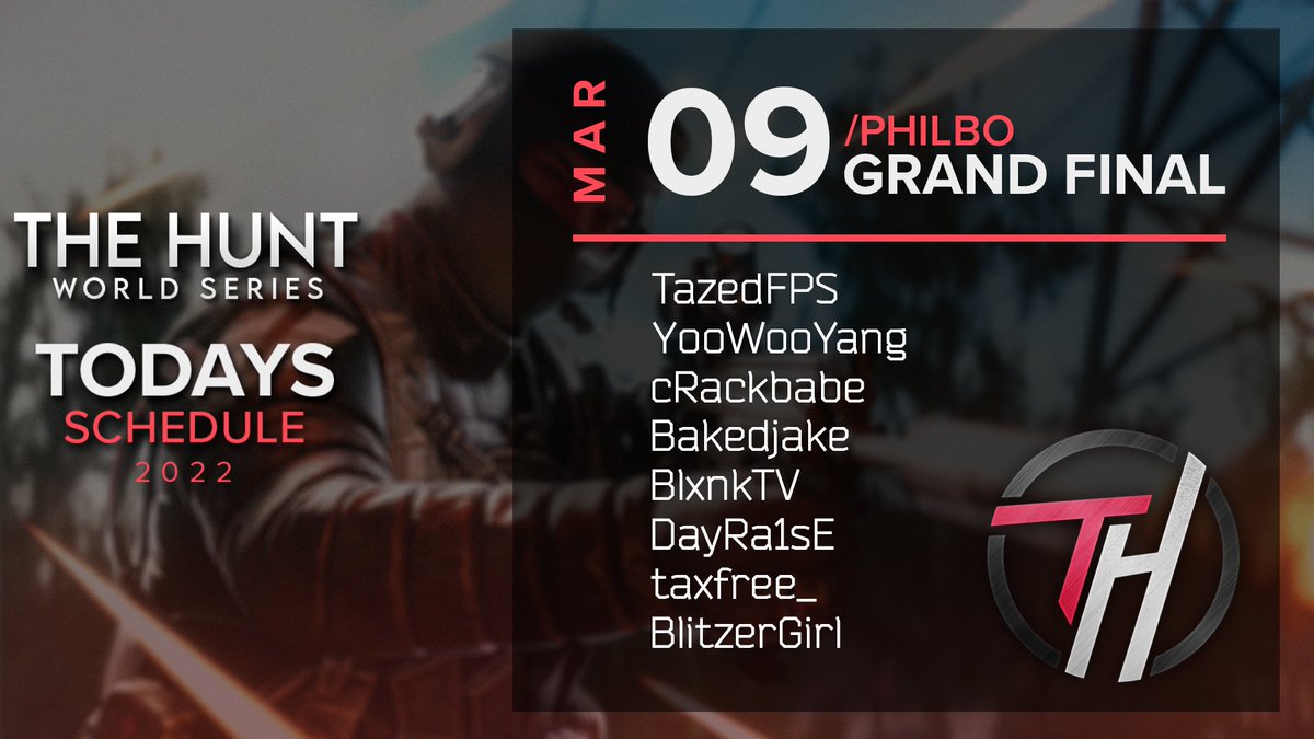 THE HUNT: WORLD SERIES SOLO TOURNAMENT

Who will win the $1500 Prize Pool!?

GRAND FINAL - LIVE NOW!
twitch.tv/Philbo

Hosted By
<a href="/Philbotv/">Philbo 🔜Paris Games Week</a> &amp; @Ironfists_tv

#EscapefromTarkov <a href="/bstategames/">Battlestate Games</a>