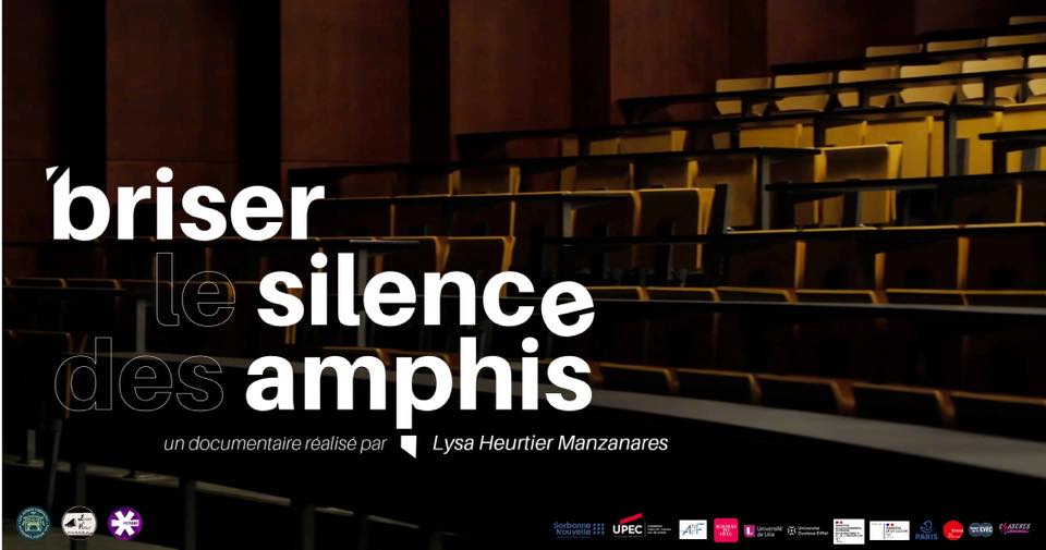 Briser le silence des amphis
Ciné-débat autour du documentaire de Lysa Heurtier Manzanares qui donne la parole à des étudiantes, doctorantes, salariées témoignant de violences sexistes et sexuelles #VSS
► Vendredi 11 mars à 20h30
Gratuit sur réservation : billetweb.fr/briser-le-sile…