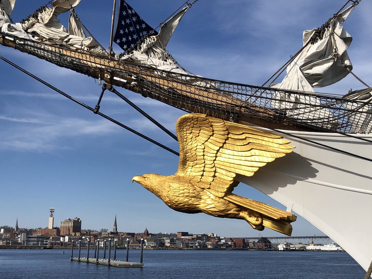 AnjuliGlobal's tweet photo. Old world sailing ship coast guard vessel in New London, CT https://t.co/LqDsSQBGj0