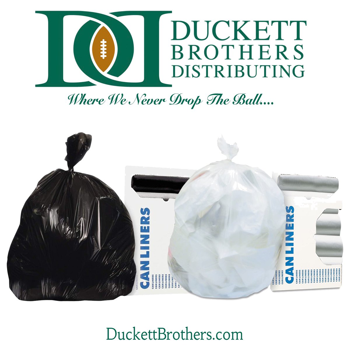 DuckettBrothers's tweet photo. Buy your can liners from us! We have a variety of sizes to choose from!🗑We'll get you right!
@DuckettBrothers 
Where We Never Drop The Ball....
https://t.co/c8p51DLUrd
#janitorial #supplies #cleaning #products https://t.co/QzXeVVPIYM