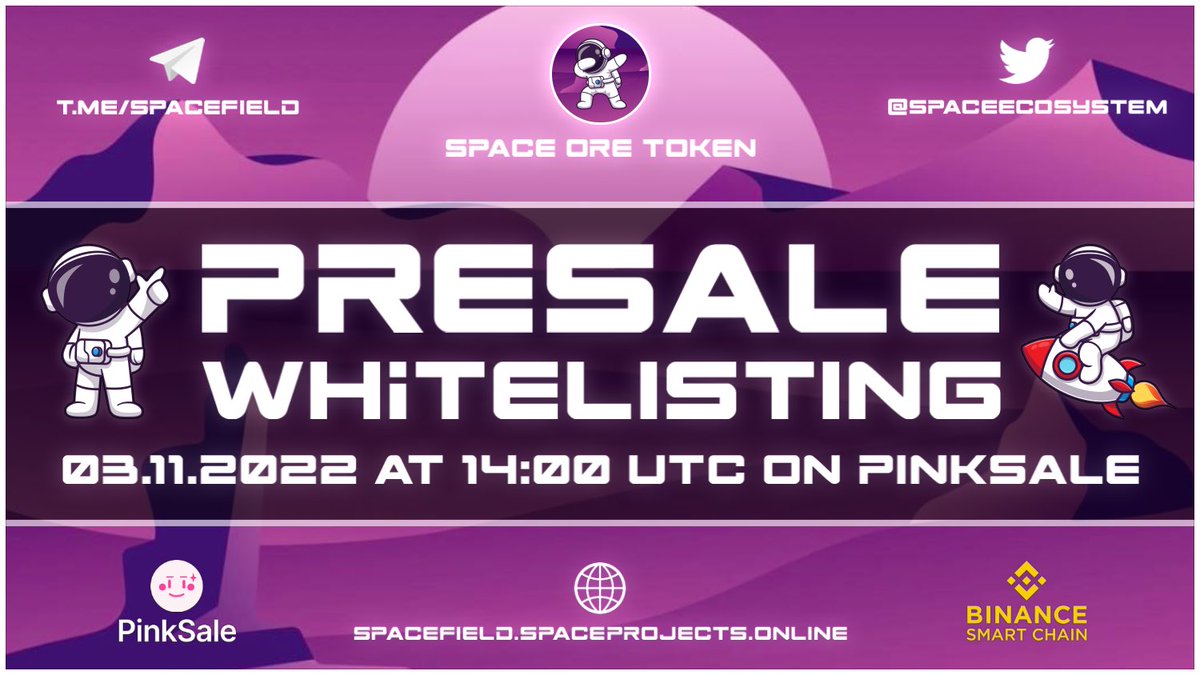 SpaceEcoSystem's tweet photo. 👩‍🚀The #Presale will be a First Come, First Serve basis

Even if you’re whitelisted you still need to be fast, since there is only 300 $BNB Hard Cap &amp; there are 200 #Whitelist spots

This is in assumption that people will be contributing the max of 2 #BNB

#Crypto #DeFi #DApp $SPO https://t.co/fIxSeR9j1h