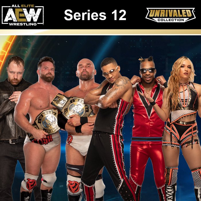 #Jazwares #AEW #Unrivaled12 LINEUP REVEALED! Lineup includes #DaxHarwood #CashWheeler #JonMoxley, #IsiahKassidy #MarqQuen & #JamieHayter! Available soon at WrestlingFigures.com!  #WrestlingFigures #AEW #AEWDynamite #AEWRampage #AEWRevolution #AEWRevolutionFanFest2022