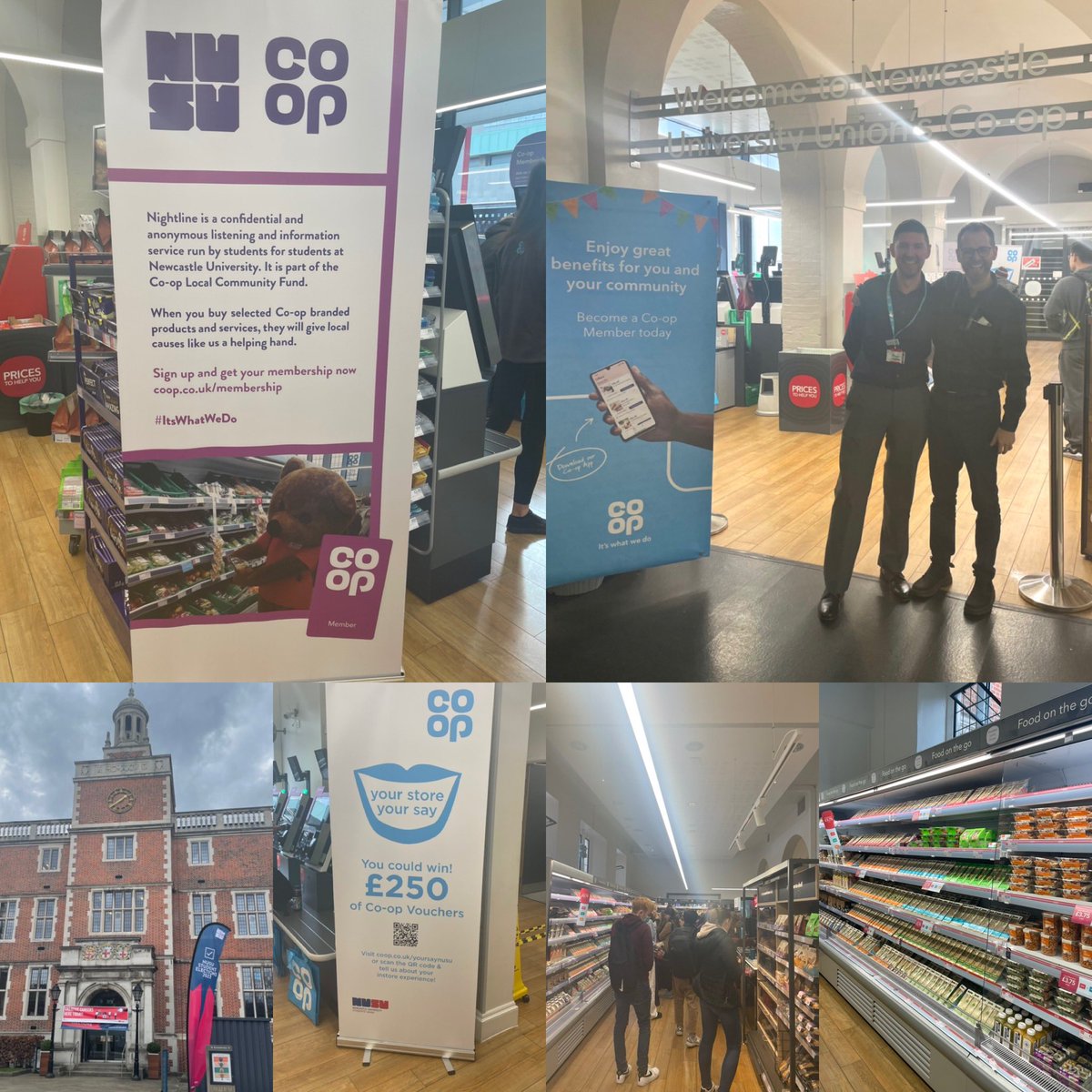 Georgiegmb007's tweet photo. As always an absolute pleasure to visit the team at the @NewcastleSU franchise store today. Students back, campus busy and the team driving sales & student engagement of Co-op values in innovative ways. A true partnership 💪 #succeedtogether #dowhatmattermost https://t.co/870irTd03L