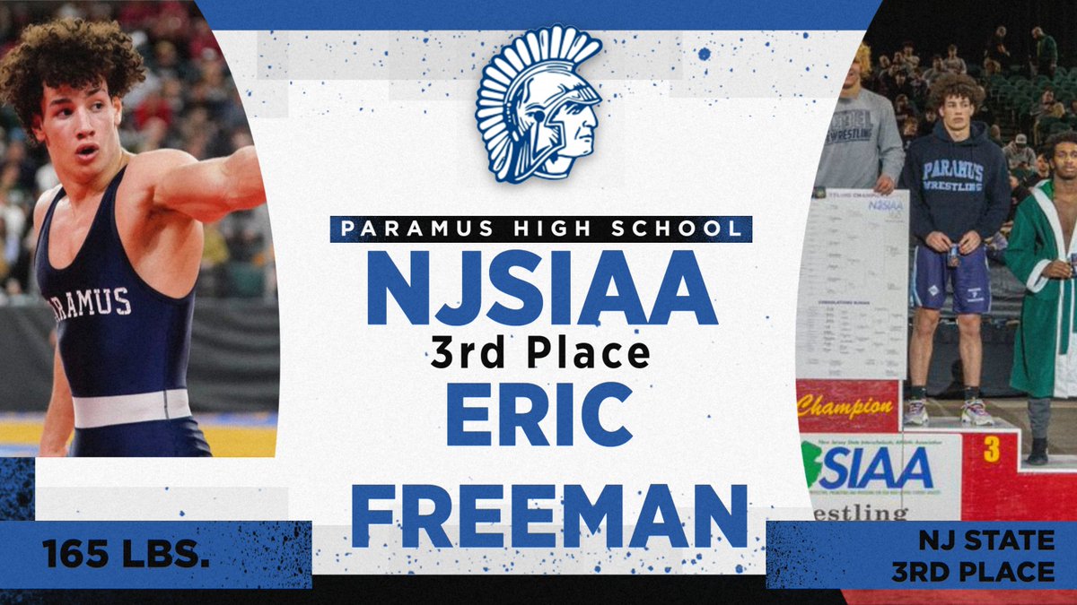 Spartan_AD's tweet photo. Congratulations Eric Freeman on your 3rd place finish in the NJSIAA Boys Wrestling Individual State Tournament at 165 lbs! #ParamusPride #SpartanPride

@Paramus_Schools @ParamusHSWrest1 @PTownThrowDown1 https://t.co/TRZ3gsQrsH
