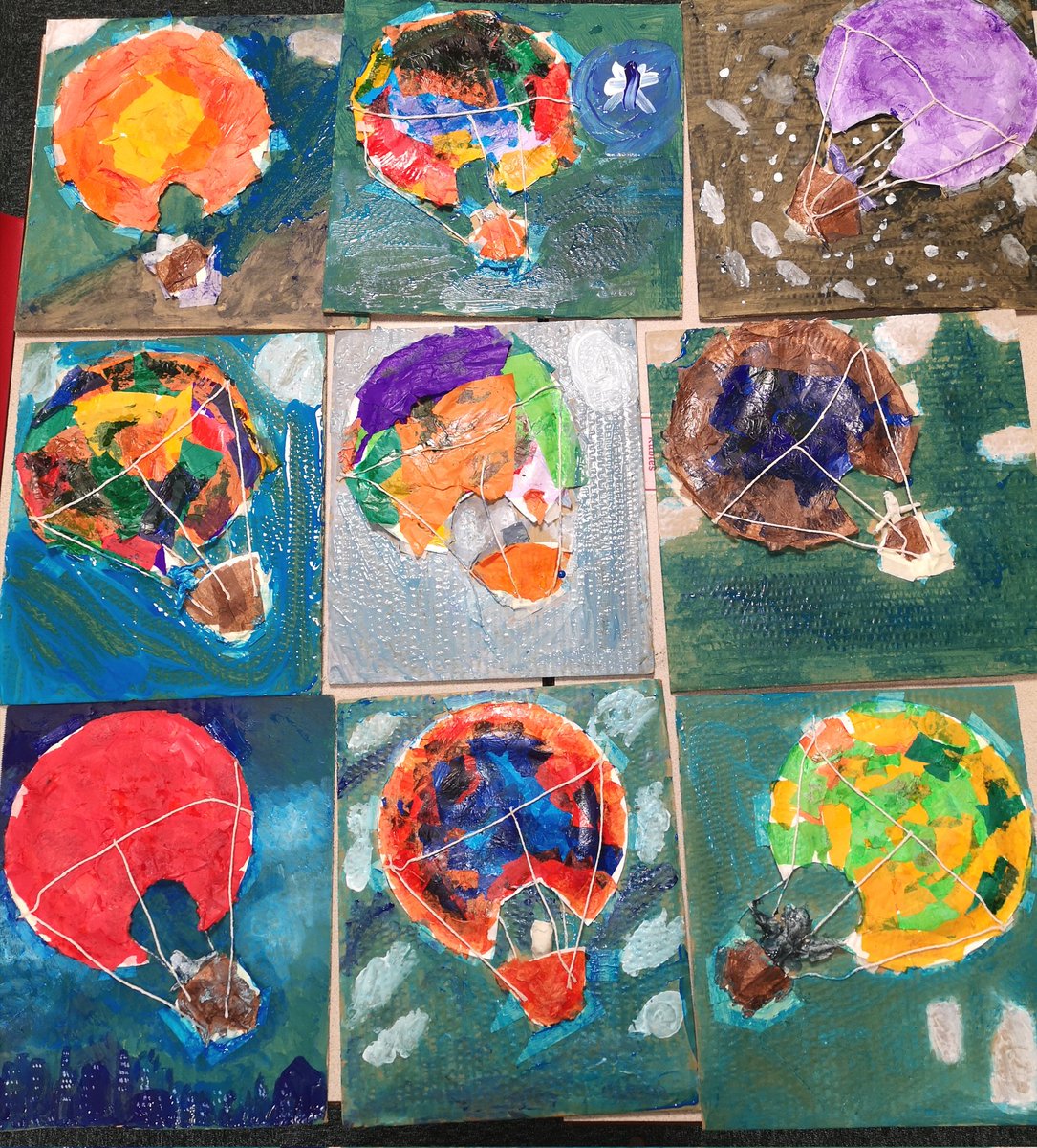AimeeAll1's tweet photo. How amazing are these?! Our WIP Hot Air Balloons in Y3/4 #ArtsandCraft club @ParklandsLeeds @chrisdysonHT using ideas from the inspirational @DarrellWakelam #CardboardKing
#CardboardArt #craftsforchildren
So much fun! Look at the smiles! https://t.co/EiGlPQ0GbD