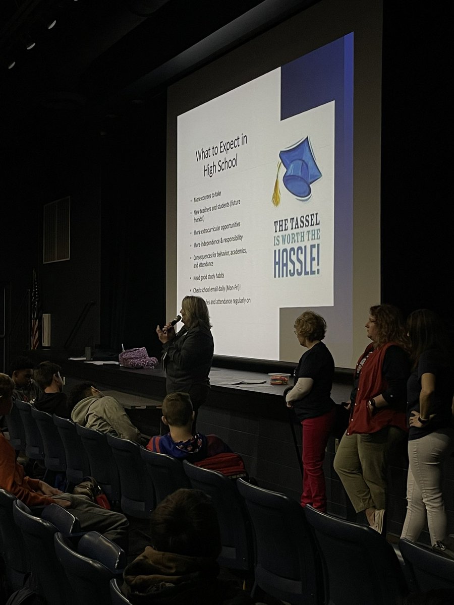 classofNeal's tweet photo. So thankful to @OaklandRCS for coming over today and speaking to our 8th graders and getting them prepared for next year! The counselors, students and Mr. Decker were great! This is exactly what our students needed! #transitionassembly https://t.co/oOmunFLeX7