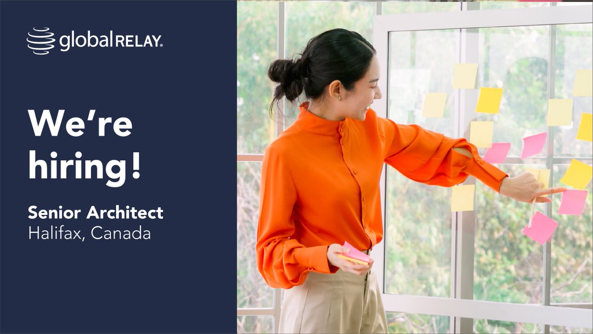 GlobalrelayHR's tweet photo. Halifax friends! 🐳🕰
We're looking for a senior software architect to join the team in our #Halifax  office 👩‍💻
Apply directly via the @GlobalRelay career's page 👉 https://t.co/iOTgPgq77R
...
#hiring #nowhiring #techjobs #seniorarchitect
https://t.co/KjTYNqYHVi https://t.co/FMM1101wDt