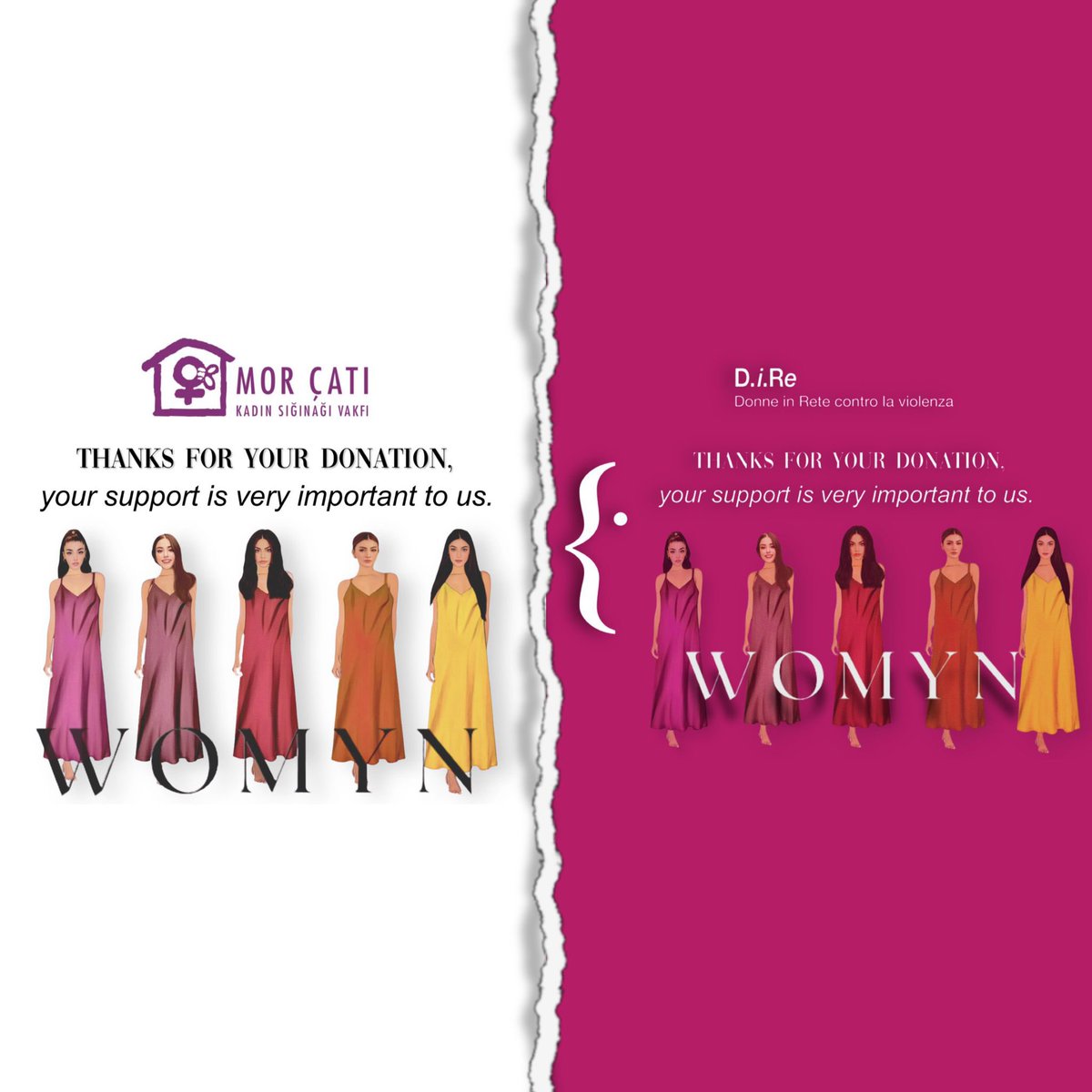 we__womyn's tweet photo. Dear @ozgecangurel ,
To celebrate the international women’s day we decided together to contribute and to support two different associations that assist women affected by violence. 
Thank you for inspiring us always💖 https://t.co/T5zoOGcxR7