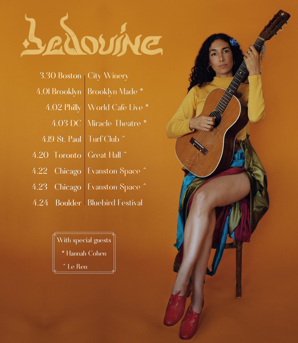 Speaking of legs, tour dates are fast approaching and we’re lucky to be joined by <a href="/MissHannahCohen/">Hannah Cohen</a> on the first leg and @secretlyfurious on the second. Tickets on sale now
📸: Claire Marie Vogel 
bedouinemusic.com/tour