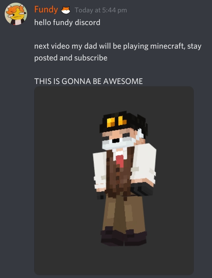 FUNDY UPDATES on X: Fundy made an announcement in his discord! (new video  soon!!)  / X