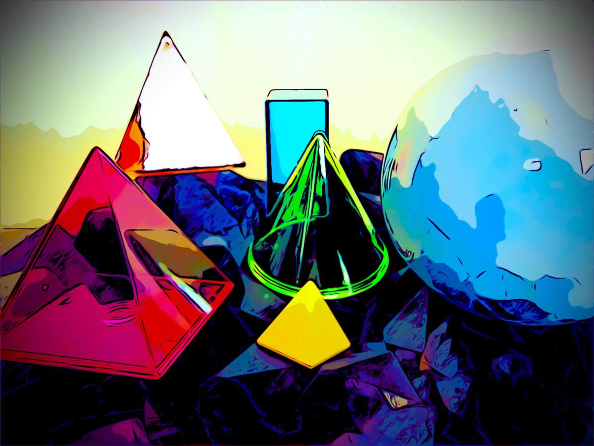 IceHermits's tweet photo. A few more experimental dioramas with Platonic solids… https://t.co/DS4gjcROAL