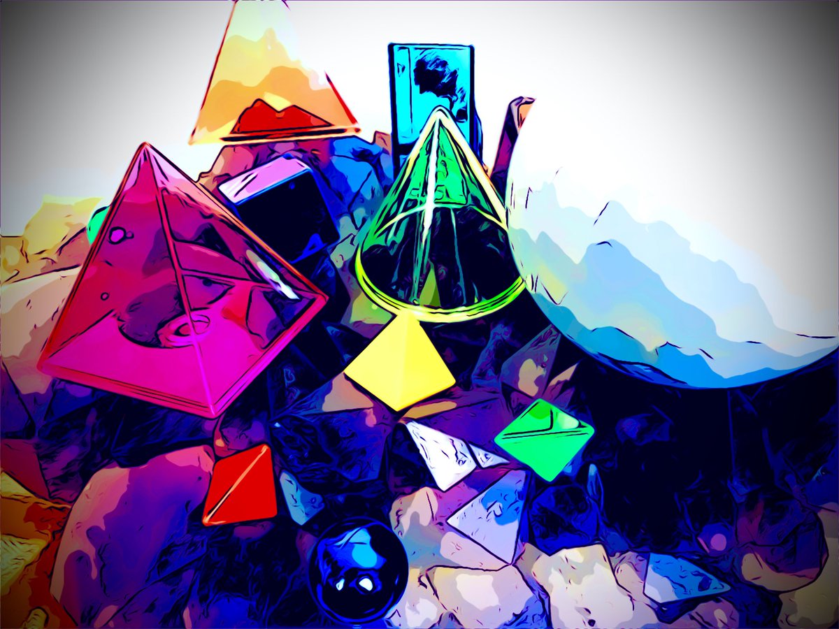 IceHermits's tweet photo. A few more experimental dioramas with Platonic solids… https://t.co/DS4gjcROAL