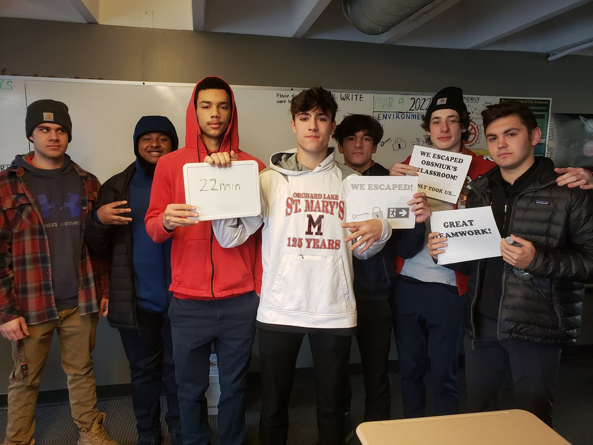 MsObsniuk's tweet photo. 1st hr escape room 🔐  #environmentalscience https://t.co/3AVPDHqtLi