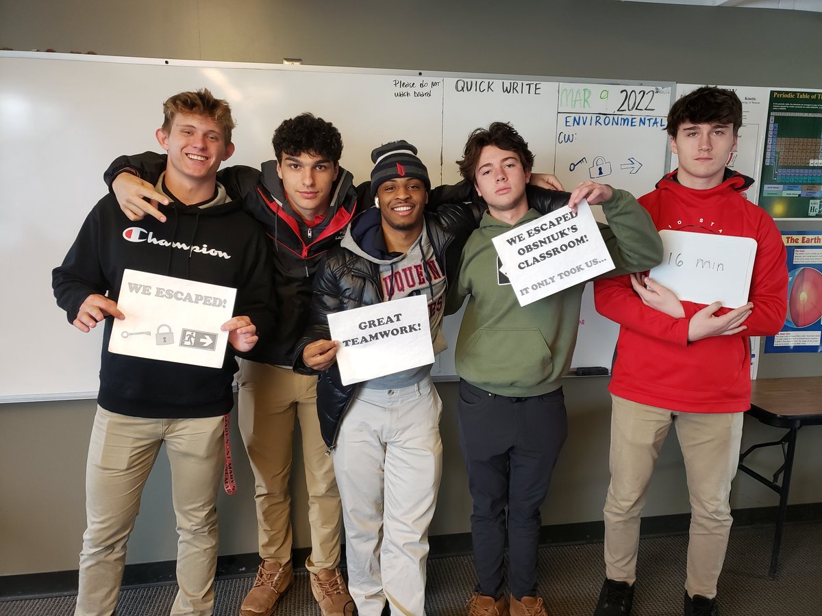 MsObsniuk's tweet photo. 2nd hr escape room! 🔐 #environmentalscience https://t.co/lWdjGlvr1D