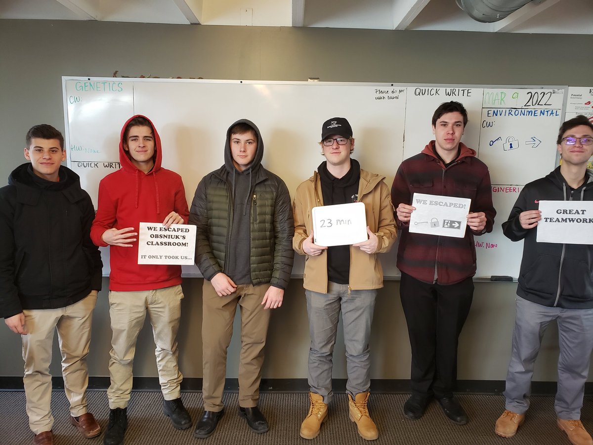 MsObsniuk's tweet photo. 2nd hr escape room! 🔐 #environmentalscience https://t.co/lWdjGlvr1D