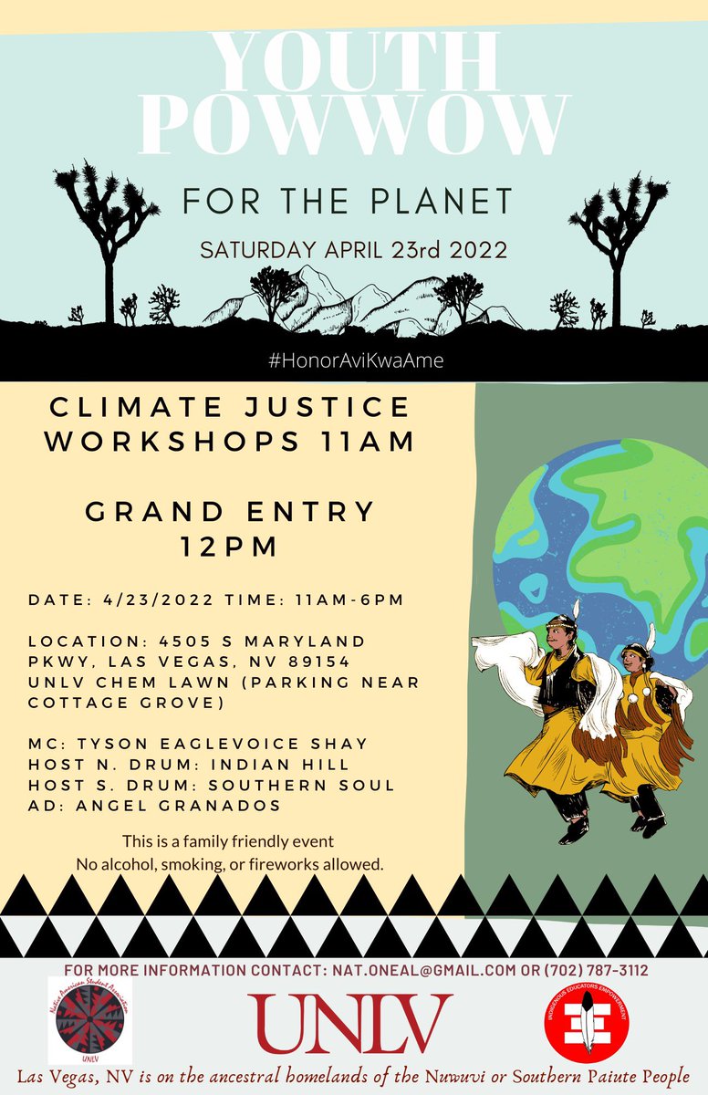 We are proud to support the Indigenous youth-led Powwow for the Planet advocating for climate justice and the federal designation of @HonorAviKwaAme - the place of origin for 10 Tribal Nations 
 @IENearth #protectsacredsites