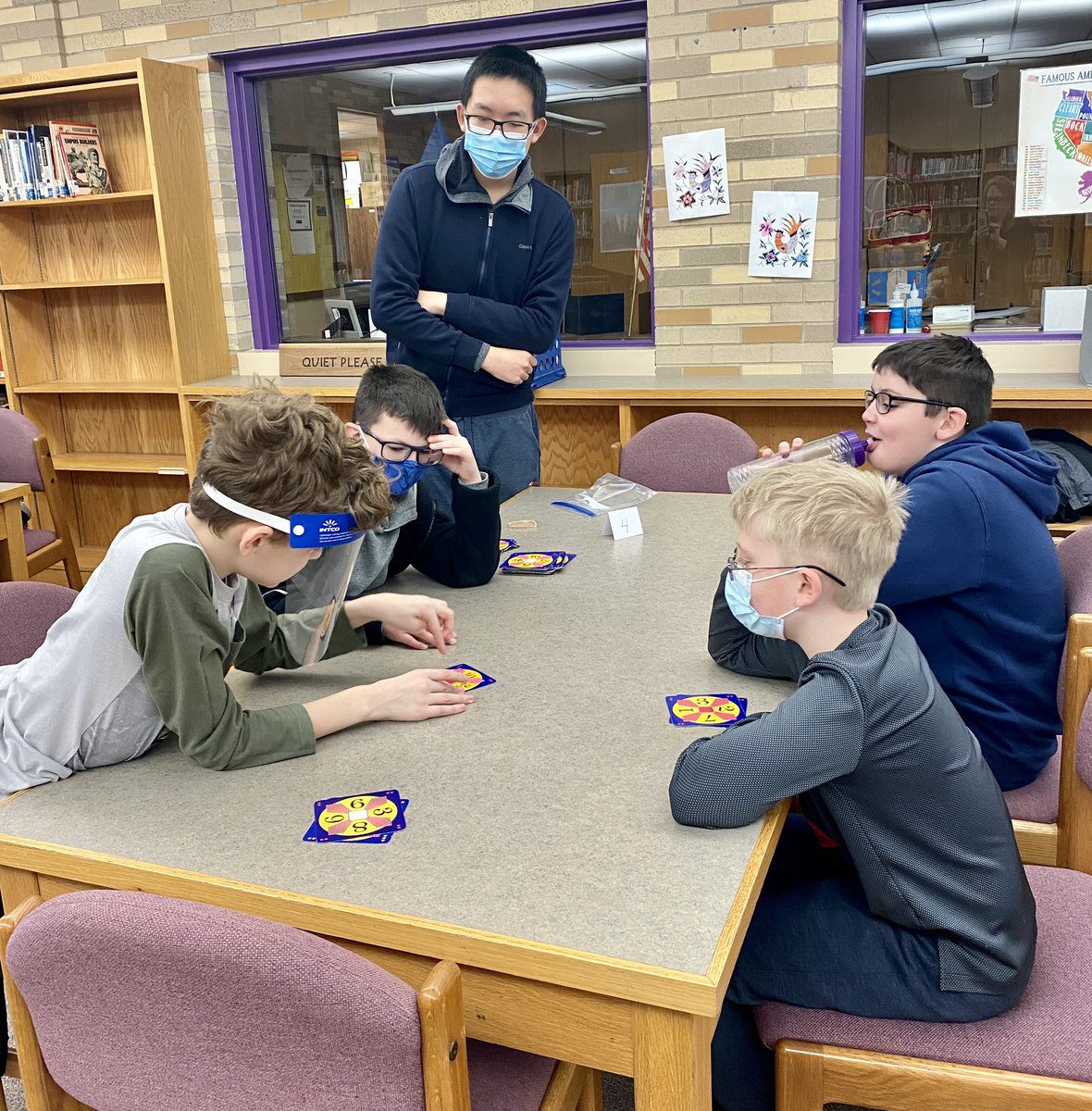TaorminaGATE's tweet photo. Holiday Park &amp; Oblock students had a math tournament with the “24” game. Many thanks to some HS Gate students for helping out! So nice to see elementary, junior, and senior high students together for this event! @HPEPBSD @PlumTeachers @plumboroughsd https://t.co/K8uRUBDJx4
