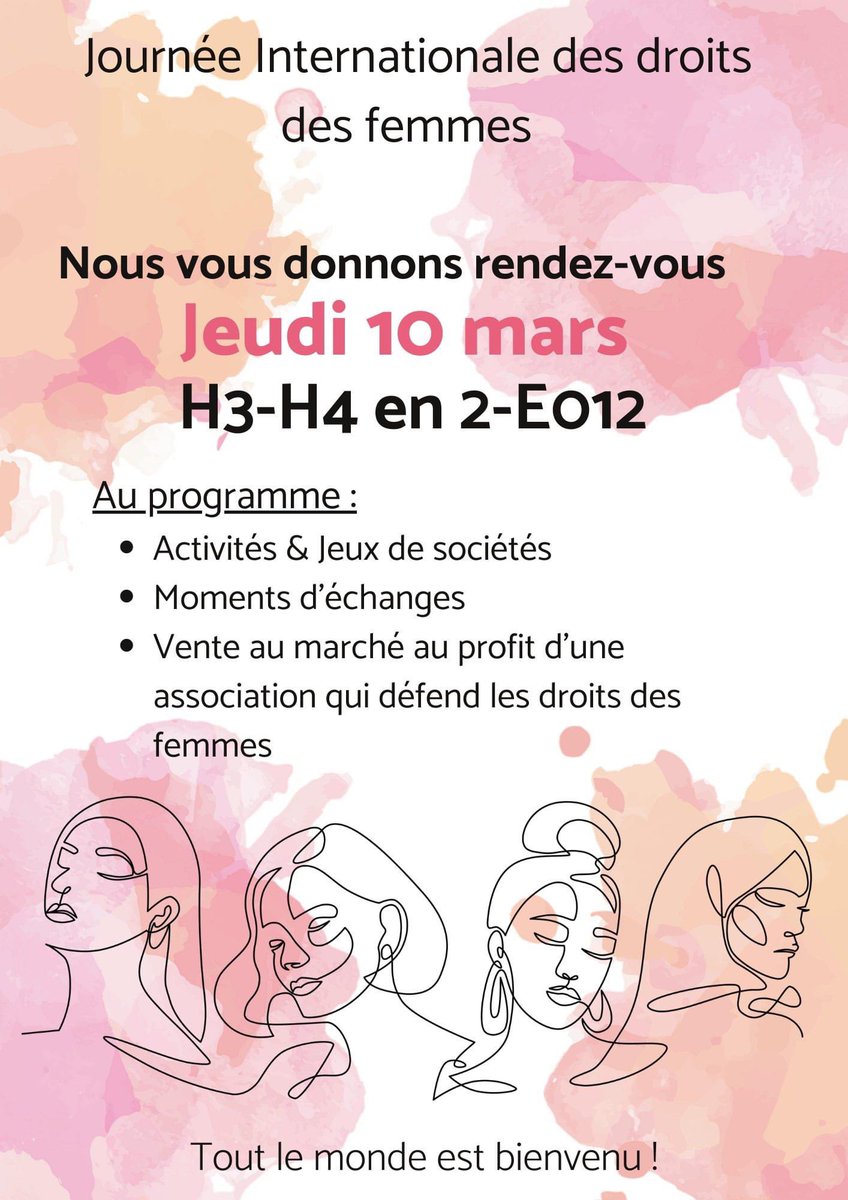 mop0tui's tweet photo. Venez déguster une crêpe ou jouer à un jeu avec nous demain ! #8mars2022 #JourneeDesDroitsDesFemmes #enib https://t.co/L50nMFPt24