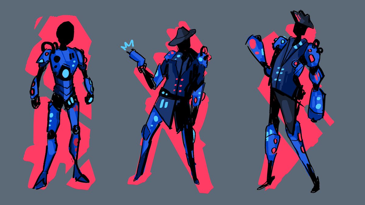 Concept art for the guards #indiegame #characterdesign #digitalart