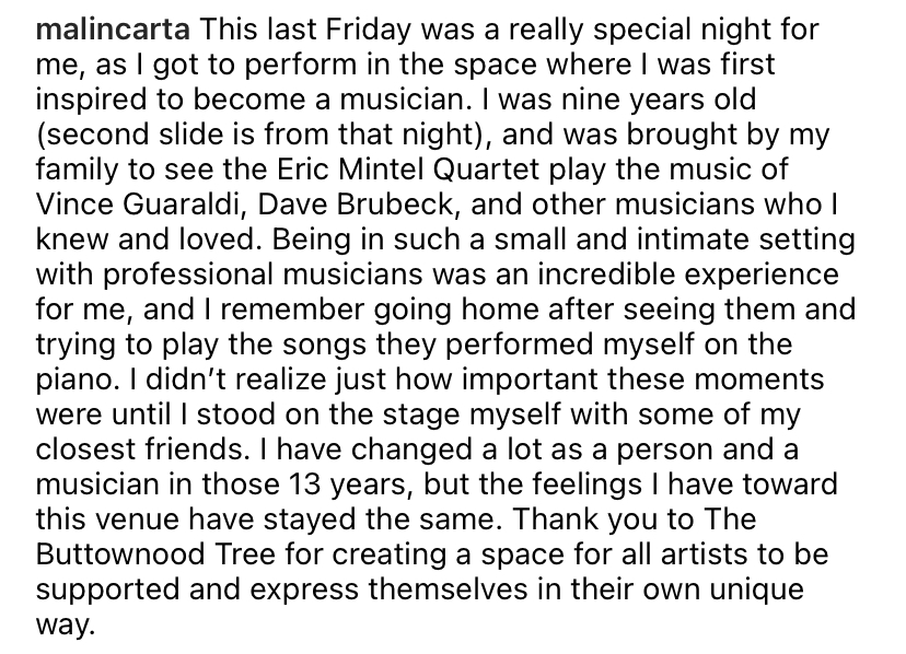 buttonwoodtree's tweet photo. Read about Malin Carta and her experience at #thebuttonwoodtree. Chris Daly & the Lavender Social Club performed on 3/4
Photos and caption by Malin Carta
#livemusic #performanceartscenter #middletownct https://t.co/5UIJeXkhTF