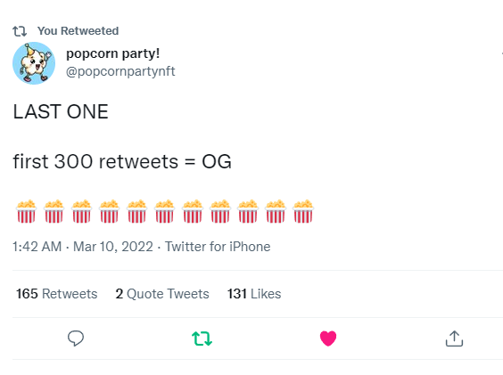 Eric_HKGamefi's tweet photo. @popcornpartynft https://t.co/HwtvdP9zIx