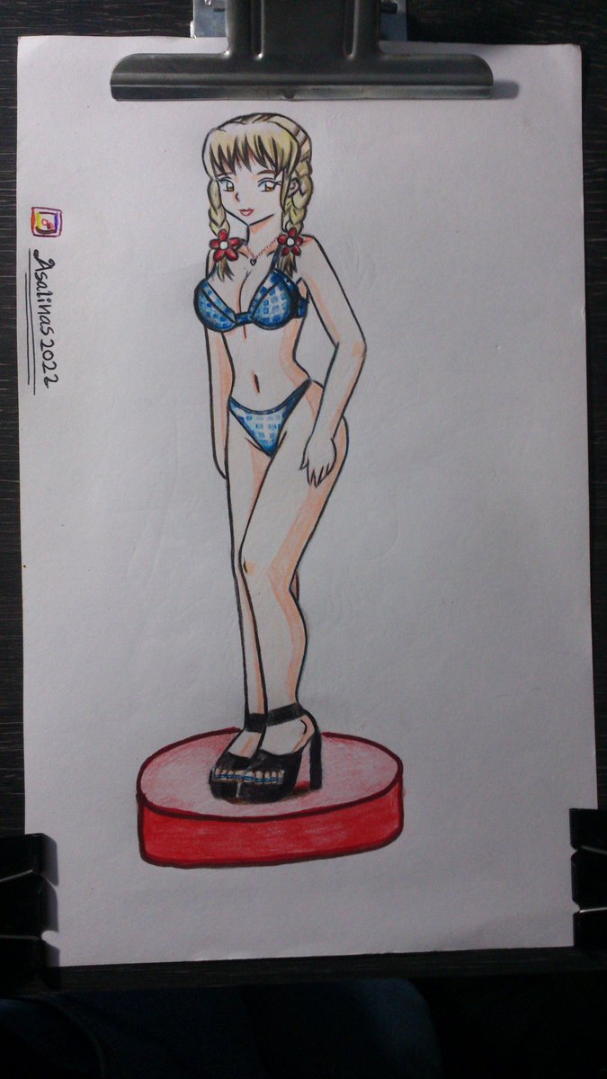 AlamTx2's tweet photo. Dibujo anime fanart terminado. Dibujando a la veddette monica adaro. Espero les guste. #monicaadaro #veddette #animefanart #fanart #blonde #bikini #ecchi #agehao #lingerie #ecchihentaii #ecchi_lewd https://t.co/wSTC6YEuir