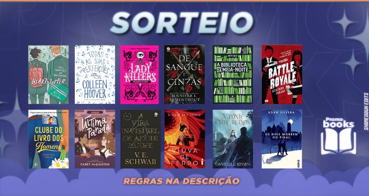 Promobooks4's tweet photo. 🔥SORTEIO SEMANA DO CONSUMIDOR 🔥

🏆Prêmio:
 UM livro dentre as opções do banner!

Regras:
- Seguir  @Promobooks4 
- Dar RT nesse tweet (sem citar)
- Dar RT no fixado 

Resultado: 12/03📚🍀 https://t.co/vRZizpJ9Oe