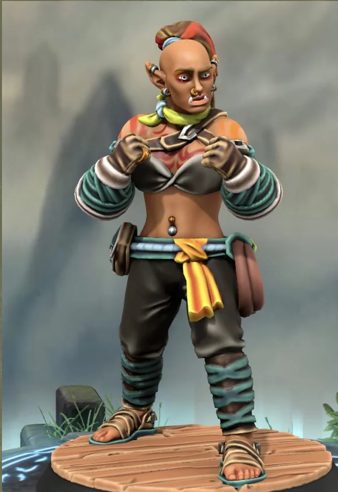 FellowshipTable's tweet photo. We continue on with our Campaign 2 countdown with another character! 

Introducing the Half - Orc Monk, Morotah Brokentusk - played by @totalpartythrlz 

Find our more about her in the link below:
https://t.co/FSsd40gWlG https://t.co/etOmWGs0I0