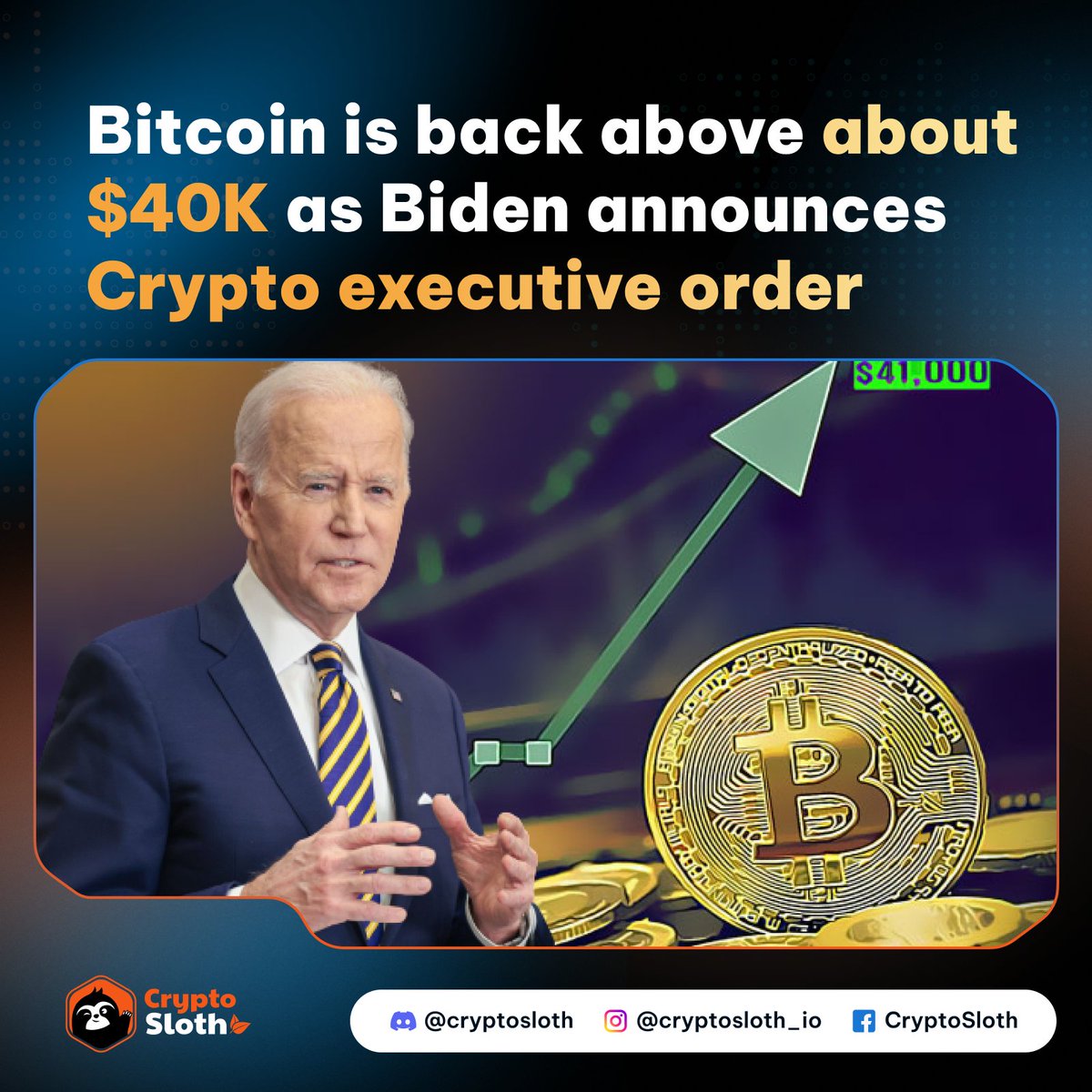 CryptoSloth_io's tweet photo. 💰𝗕𝗜𝗧𝗖𝗢𝗜𝗡 𝗜𝗦 𝗕𝗔𝗖𝗞 𝗔𝗕𝗢𝗩𝗘 $𝟰𝟬𝗞 𝗔𝗦 𝗕𝗜𝗗𝗘𝗡 𝗔𝗡𝗡𝗢𝗨𝗖𝗘𝗦 𝗖𝗥𝗬𝗣𝗧𝗢 𝗘𝗫𝗘𝗖𝗨𝗧𝗜𝗩𝗘 𝗢𝗥𝗗𝗘𝗥💰
 #CakeDeFi #crypto #blockchain #nft #nftcommunity #nftcollector #DeFi #blockchainnews #JoeBiden #Bitcoin
👉 Check out  https://t.co/sNKbSuYdKI https://t.co/9l5H2Ltk5h