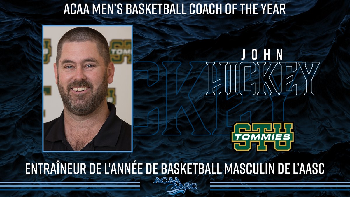 ACAA_AASC's tweet photo. 🚨BREAKING / NOUVELLE🚨

Here are your 2021-22 ACAA Coaches of the Year, Mark Forward from @MountMystics and John Hickey from @TommiesSTU! / Vos entraîneurs de l'année de l'AASC 2021-22, Mark Forward de MSVU et John Hickey de STU! https://t.co/rfCaEPJ3ll