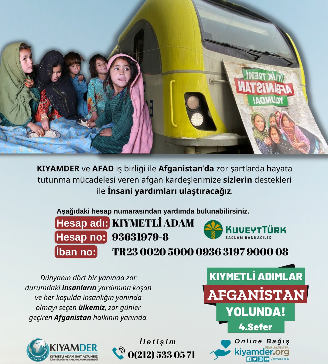 KIYAMDER's tweet photo. Kıymetli Adımlar Afganistan Yolunda!  
Resûlullah (Sallâllahu Aleyhi ve Sellem) buyurdu ki:
"Mü'minler, bir vücudun azaları gibidirler. Biri rahatsızlandı mı, diğer bütün azalar onun ağrı ve sızısından sabahlara kadar uykusuz kalırlar." ➡️ https://t.co/goW0e9jCEz